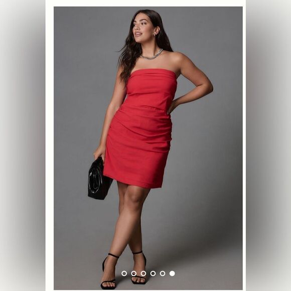Anthropologie Anthropologie Strapless Slim Mini Plus Size Dress Size 3X - Picture 1 of 6